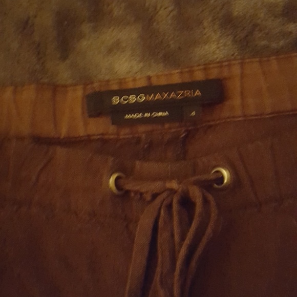 BCBG Linen drawstring pants - Picture 2 of 3